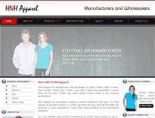 Tablet Screenshot of hnhapparel.com